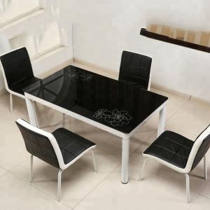 Quality Square Glass Top Dining Room Table , Extendable Glass Dining Table wholesale