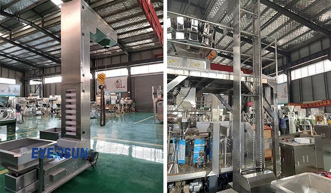 304 Stainless Steel Z Bucket Elevator Conveyors Candy Packaging Lifting Machine
