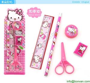 Quality School Gift Pencil Eraser set,Yiwu Cute Cartoon Children Stationery Set wholesale