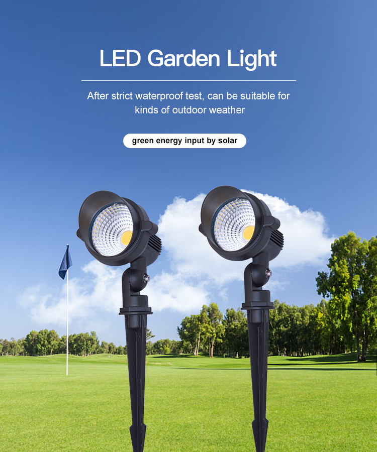 Cob 5w RGB Garden Lights For Landscape , LED Garden Spike Lights IP65 Waterproof