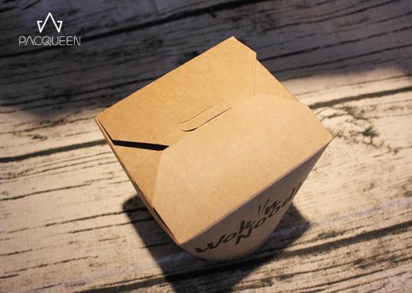 Kraft Paper Takeaway Food Containers Noodles Boxes Flexo Printing / Offset