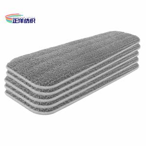 Quality Sponge Layer Microfiber Wet Mop Head 5.5&quot;X16&quot; Velcro System Grey Mop Head wholesale