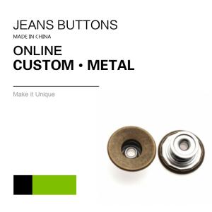 Quality Antique Brass Custom Jeans Metal Button Denim Clothing Bulk Trims wholesale