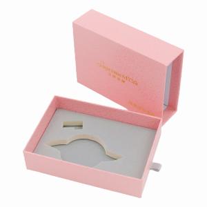 Quality Cutouts Inlay DIY Sliding Drawer Gift Boxes 120g Pink Rigid Cardboard wholesale