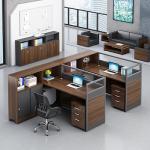 ISO9001/ISO14001 Certified Staff Office Desk and Chair Combination for 2 or 4