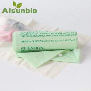 Quality Eco Foldable Compostable Carrier Bags Die Cut Plastic Grocery Heavy Duty wholesale