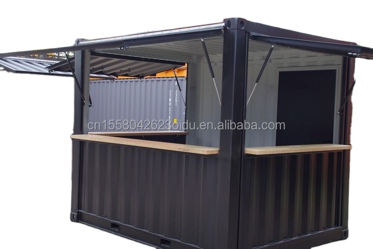 Galvanized Steel Square Tubes 10ft Modern Design Prefabricated Mini Mobile Steel Container House for Outdoor Coffee Bar