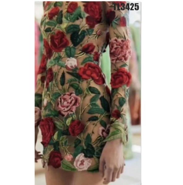 Hot sale tulle lace fabric high-end embroidery Bridal Lace Fabric Embroidery for
