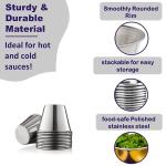 2.5oz Metal Sauce Cups Stainless Steel Dipping Sauce Cups Salad Dressing
