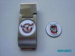 Soft enamel Silver / Antique Silver Engraved Money Clip