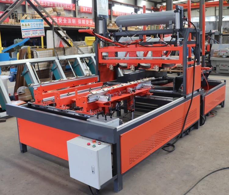 Semi-Automatic Wooden Pallet Nailing Machine with Palletizer wood pallet nailing machine