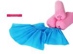 Non Woven Medical Shoe Cover , Plastic Blue Disposable Pe Shoe Cover