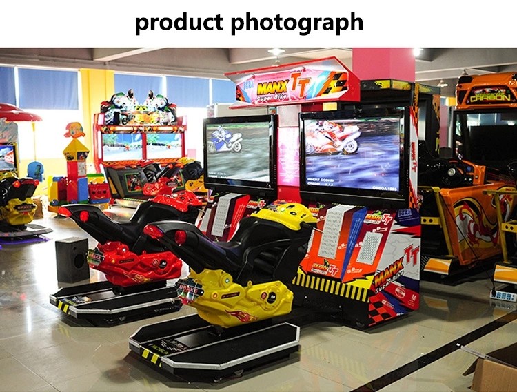 Indoor Game Equipment Bike Racing Arcade Machine English Or Chinese Version