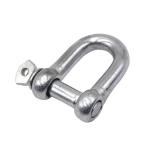 European Type Stainless Steel 304/316 Screw Pin D Shackle for Heavy Duty