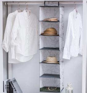 Quality Marble Print Sweater 6 Shelf Hanging Closet Organizer wholesale