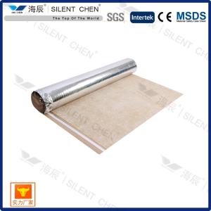 Quality Green 3mm Rubber Carpet Underlay With Silver Vapor Barrier wholesale