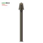 15m lockable pneumatic telescopic mast 30kg payloads 2.8m closed height mobile