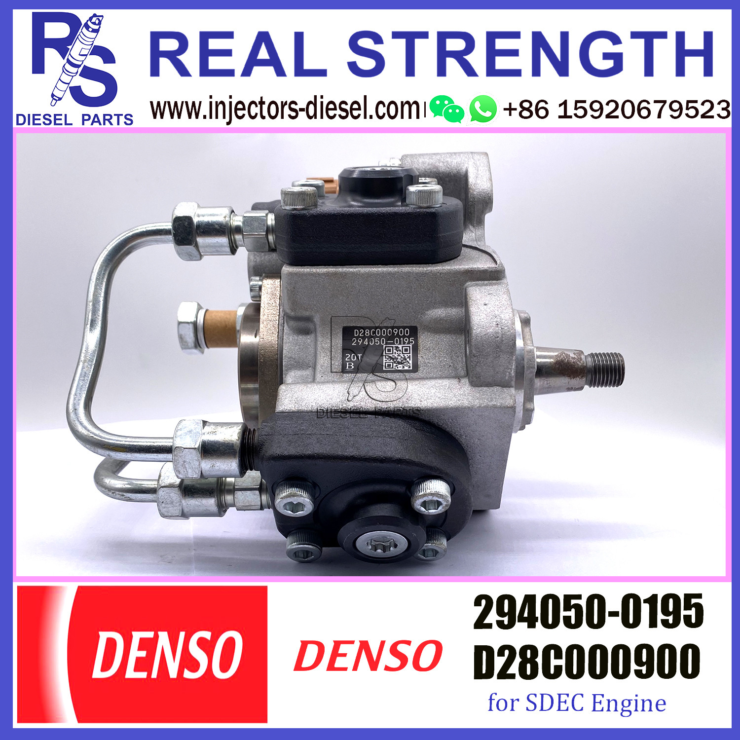 Diesel HP0 pompa 294050-0195 del carburante ad alta pressione Common Rail pump 294050-0195 D28C000900 per SDEC Truk