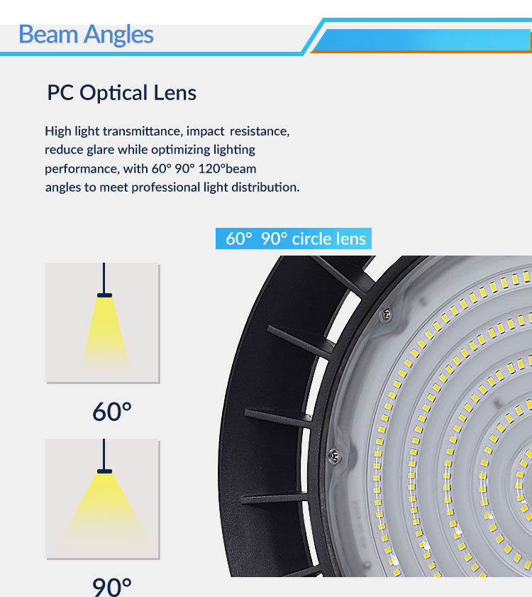 High Lumen Industrial LED High Bay Lights 100W High Bay Light Fixtures 5000k
