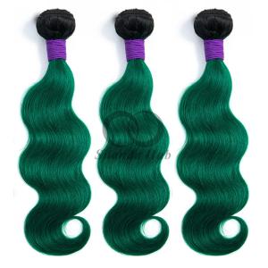Quality #T1B/Green Body Wave Remy Human Hair Bundles Sew In Weave Bundles Brazilian Bundle Deals wholesale