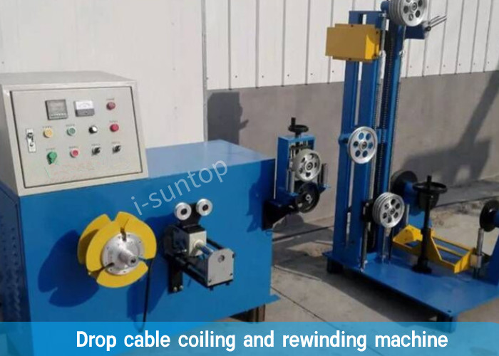 Electric 2.2KW Indoor And Outdoor FTTH Drop Cable Coiling And Rewinding Machine