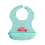 Pink Animal Silicone Baby Bibs Lightweight For 6 - 36 Months Unisex Babies