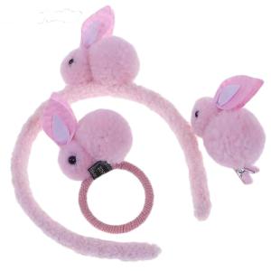 Quality OEM Rabbit Plush Headband Chiliren'S Hair Rope Headdress Soft Toy Accessories wholesale
