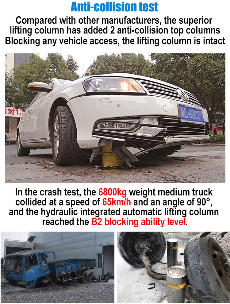 Dia 89mm Removable Stainless Steel Bollards H900mm Thickness 3mm