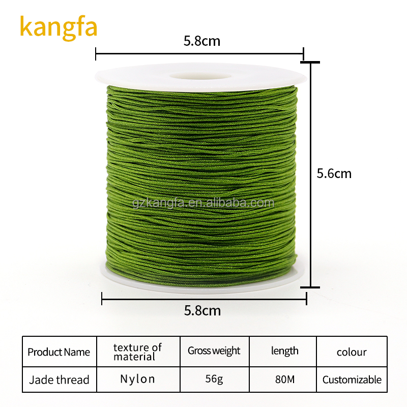 Singal or Rainbow Color 0.8mm Nylon Cord for DIY Jewelry Accessories Directly Supply