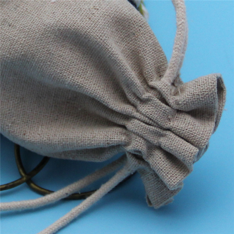 Tightly Closed Gift Package Jute Drawstring Bag