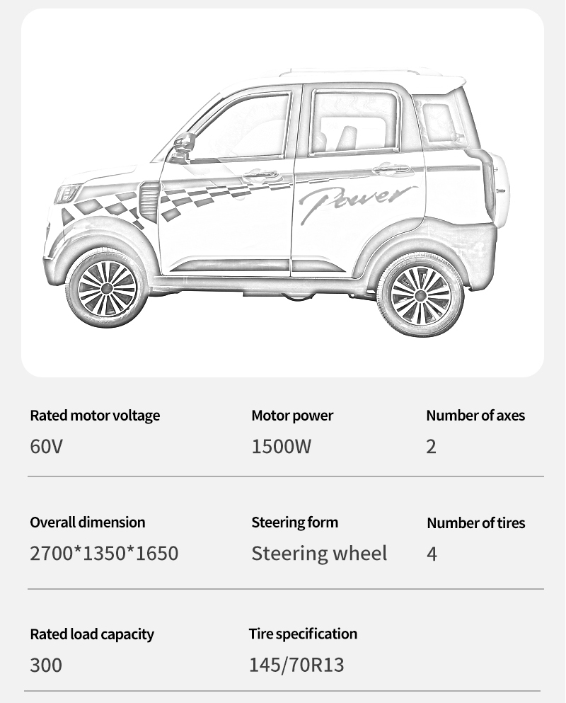 Small Size 1500kw Motor Integrated Front Axle Electric Car for Short Range City Travel