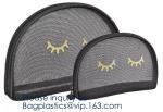 Cosmetic Bags Zip Makeup Mesh Bags Pencil Case Pouch Travel Toiletry Kit Set