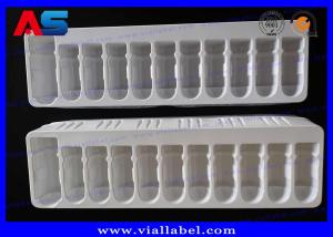 Quality Cheap White PET Plastic Tray Blisters Of 2ml Vial And 10ml Bottle wholesale