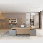 Walnut Color Modern Manager Office Desk Commercial Furniture Support customizati