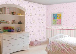 Quality Comfortable Childrens Pink Wallpaper , Little Girls Bedroom Wallpaper wholesale