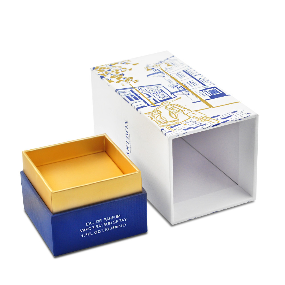 Square Luxury Cardboard Gift Packaging Box 57 Gsm C2S Art Paper For Perfumes Bottle