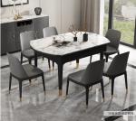 Round / Square Marble Top Dining Room Table With Solid Wood Or Metal Legs