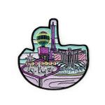 Iron On Embroidered Cloth Patches Customized Shape Chenille Fabric