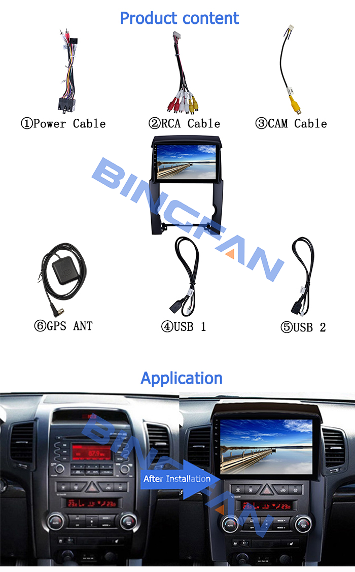 10.1 Inch Kia Car Stereo Touch Screen Car Radio For KIA Sorento 2009-2012