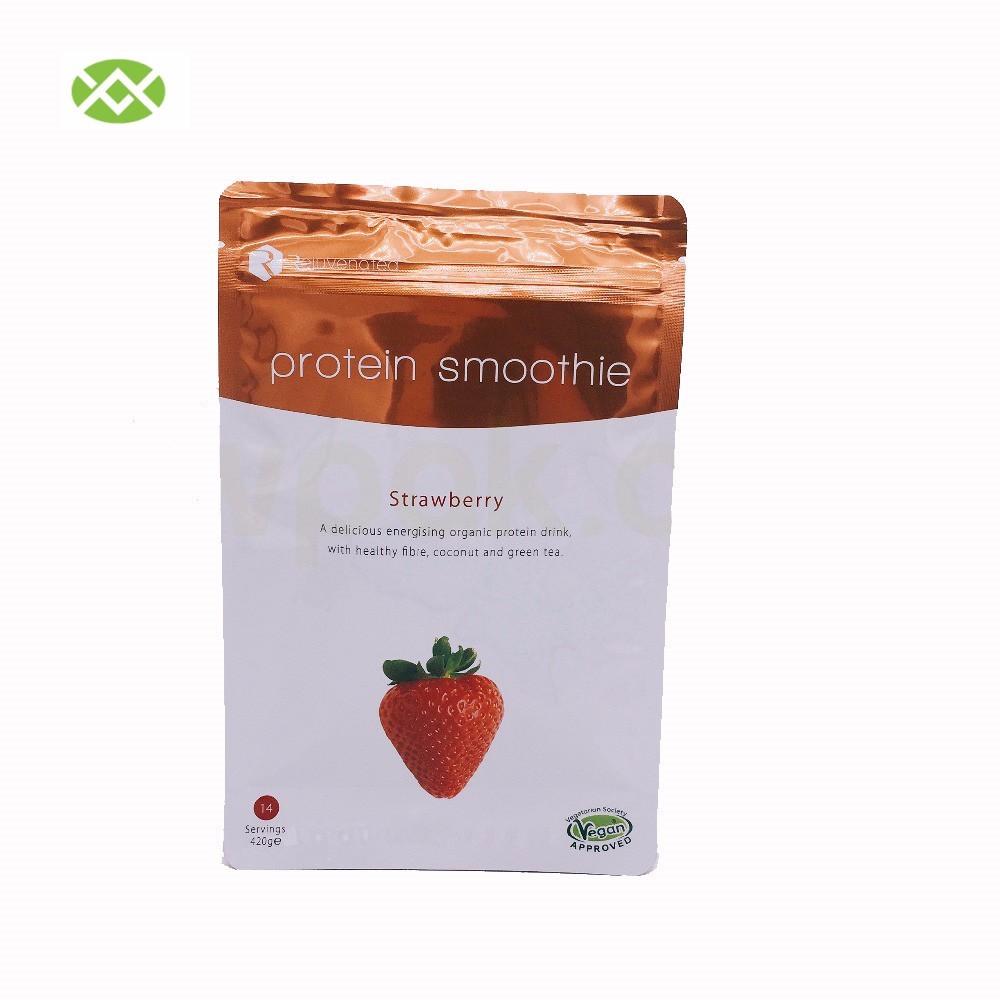 Food Packaging Flat Bottom Bag Printing With Zipper For Freeze Dried FDA Approved