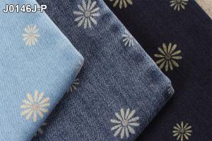 Quality Flower Printed Denim Twill Fabric Stretch Raw Material For Women Jeans Fashion wholesale
