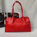 Genuine Alligator Leather Lady Large Totes Exotic Crocodile Skin Female Top