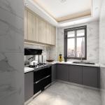 Waterproof and Fireproof Custom Wood Kitchen Cabinets with Automatic Veneer