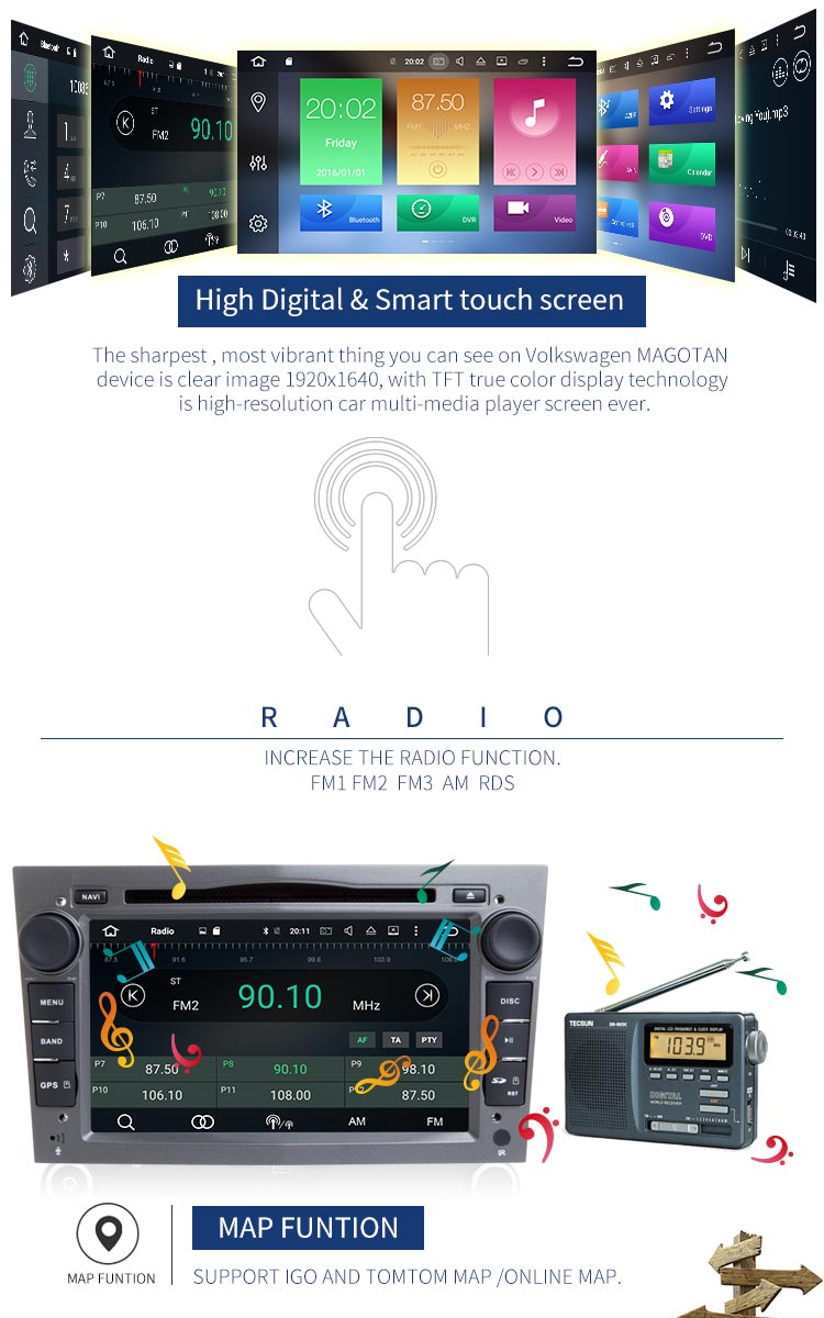 Android 8.0 Vectra Opel Car Radio DVD Player With OBD BT Radio Free Map