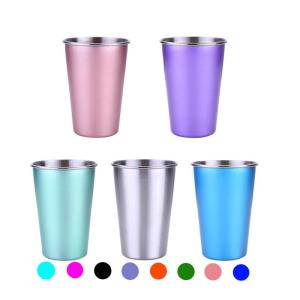 Quality Stainless Steel Shot Glass 6oz Drinking Vessel Wine Cup Unbreakable Coffee Tea Cup For Outdoor Camping Travel Silver wholesale