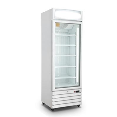 Upright Glass Door Freezer Supermarket 400L Single Door Ice Cream Display