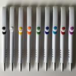 White color plastic silk printing LOGO ballpen