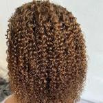Colored Bob Front Lace Wig 13X4 Front Lace Wig Curl Human Hair Lace Wig 180%