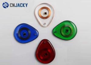 Quality F08 / TK4100 / S50 Mini RFID Key Ring , Durable Plastic RFID Tag Keychain wholesale