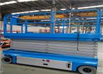 One Man Aerial Work Portable Scissor Lift , Scissor Hydraulic Lift High Safety